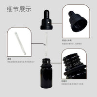 Black Glass Dropper Bottles for Essential Oils and Serums, 5-100ml
