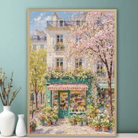Healing Spring Flower Shop Wooden Jigsaw Puzzle for Adults and Girls, High Difficulty