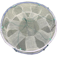 Foldable Round Fishing Net Trap for Shrimp and Lobster, White