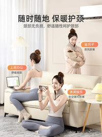 Neck Warmer Shawl with Pocket for Neck Pain Relief and Cold Protection
