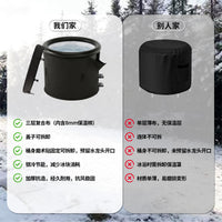 Portable Bath Tub Dust Cover, Waterproof Windproof Insulated Protector for Ice Bath Buckets