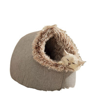 Winter Warm Cat Bed House with Removable Washable Cushion