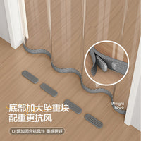 Transparent Thermal Insulated Door Curtain with Weights for Air Conditioning Partition