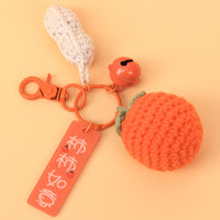 Plush Crocheted Keychain Backpack Charm Gift