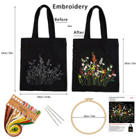 Sashiko Embroidery DIY Canvas Bag Kit for Beginners