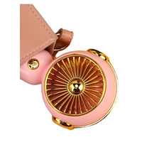 2024 Handheld Mini Desk Fan with 3 Speeds and Base, Gold-Plated