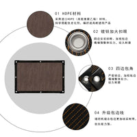 Brown Privacy Screen Shade Net for Outdoor Patio Balcony Fence Wind Dust Sun Protection