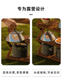 Foldable Outdoor Camping Storage Rack Portable Multi-layer Picnic BBQ Shelf for Car Travel