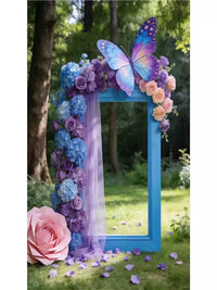 Artificial Flower Arch Outdoor Photo Booth Backdrop Rustic Floral Wreath Indoor Wedding Party Forest Theme Scene Decoration