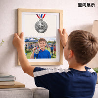 Sports Medal Display Frame with Jersey Storage for Wall Mounting