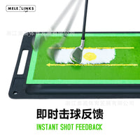 Golf Hitting Mat 3-in-1 Replaceable Practice Pad with Non-Slip Rubber Base for Indoor Training