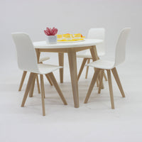 DIY Miniature Dollhouse Round Dining Table and Chairs Set for OB11 Dolls
