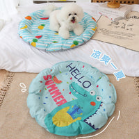 Pet Cooling Mat Summer Dog Cat Bed Round/Rectangular Ice Pad for Small Medium Dogs and Cats