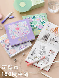 Square Blank Flip Notebook for Sketching, Journaling, and Study Notes