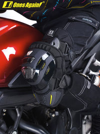 OnesAgain Motorcycle Carbon Fiber Knee & Elbow Protector Set for Off-Road Racing