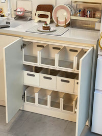 Stackable Narrow Gap Kitchen Cabinet Storage Bins for Deep Cabinets, 15/20cm Width