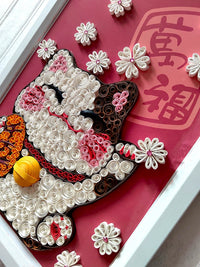 Lucky Cat Quilling Art Kit for Beginners with Tools and Frame