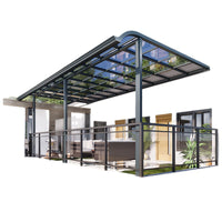 Aluminum Alloy Outdoor Patio Awning Rain Shelter for Courtyard Villa Balcony
