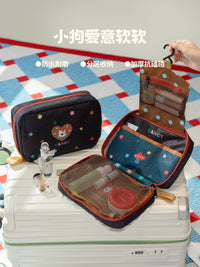 Half Room Foldable Travel Toiletry Bag Portable Waterproof Large Capacity Hanging Cosmetic Organizer