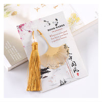 Hollow Metal Bookmark with Tassel, Creative Stationery Gift for Students