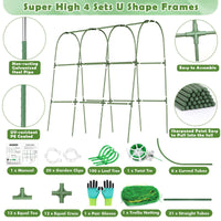 U-Shaped Cucumber Trellis for Garden Climbing Plants, Easy Assembly