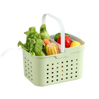 Portable Shower Caddy Basket with Drainage Holes for Bathroom Dormitory Toiletries Storage
