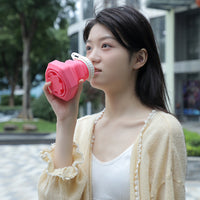 Creative Collapsible Silicone Water Bottle Leak-Proof Heat-Resistant Portable Outdoor Sports Cup