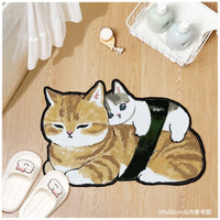Cartoon Diatomaceous Earth Bath Mat, Super Absorbent Non-Slip Quick Dry Floor Mat for Bathroom Entrance