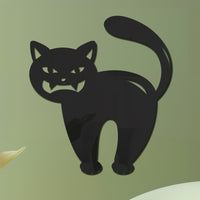Halloween Black Cat Acrylic 3D Mirror Wall Decal for Room Decoration