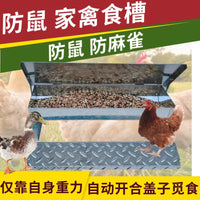 Automatic Treadle Chicken Feeder for Poultry, Stainless Steel/Galvanized Steel
