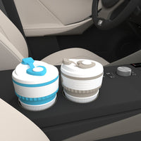 Portable Collapsible Silicone Coffee Cup with Lid - Travel Mug for Hot and Cold Beverages