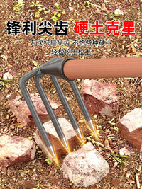 Manganese Steel Rake with Wooden Handle for Gardening and Farming