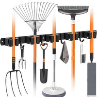 Wall Mounted Mop and Broom Holder Heavy Duty Stainless Steel Storage Rack Garden Garage Tool Organizer