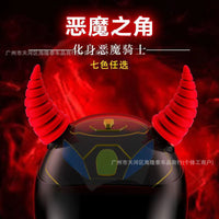 Motorcycle Helmet 3D Devil Horns Decoration with Suction Cup and Adhesive