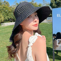 Women's Summer UV Protection Sun Hat with Wide Brim and Neck Flap for Outdoor Cycling