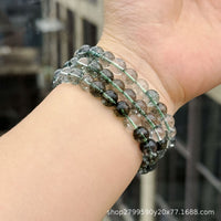 Natural Phantom Quartz Beaded Bracelet for Women