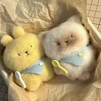 Squeaky Eating Cat Plush Keychain Pendant for Bags and Gifts