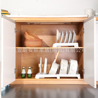 Adjustable Kitchen Storage Rack, Multi-layer Expandable Pot Lid, Cutting Board, Cookware Organizer