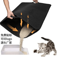 EVA Double Layer Cat Litter Mat Trapper, Waterproof and Anti-Splash Pad for Litter Boxes