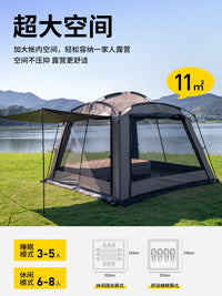 Outdoor Camping Tent for 6-8 People, Double Layer Sunscreen Rainproof, Thickened for Travel and Home Use