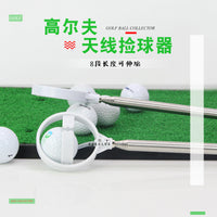 8-Section Telescopic Golf Ball Retriever with Dual Ring Head, Stainless Steel Portable Golf Course Accessory