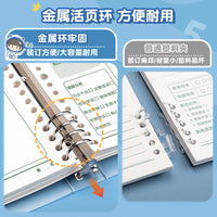 Mistake Correction Notebook for Students, B5 Loose-Leaf with Buckle Closure, Math/English/Chinese Refills