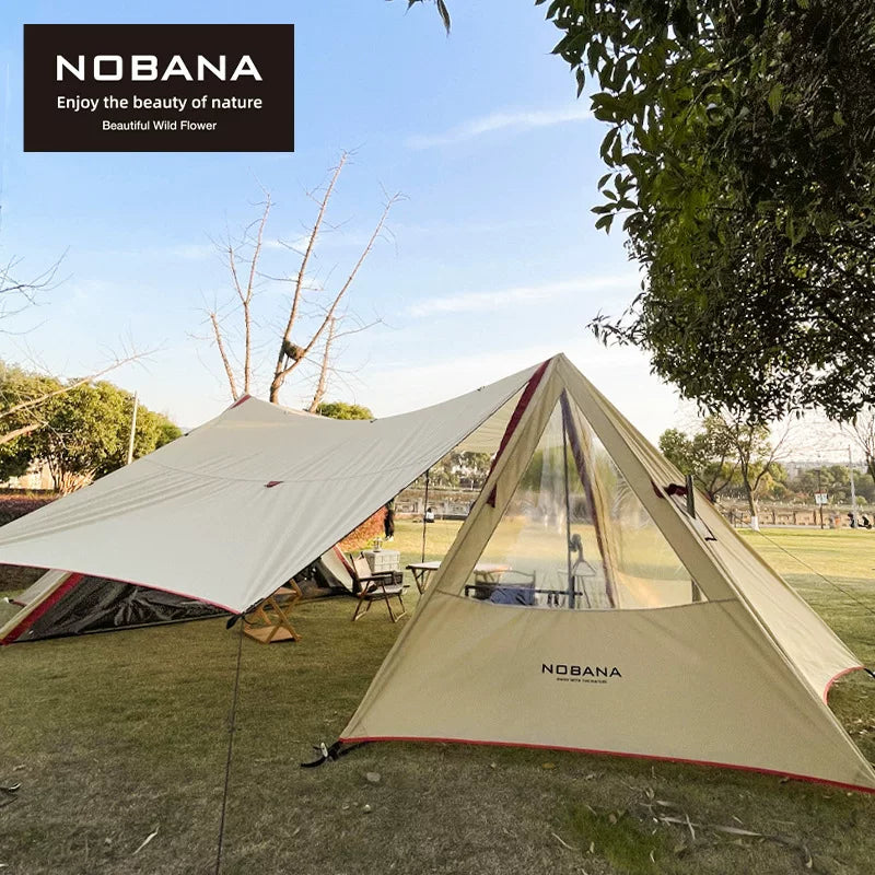 NOBANA Outdoor Camping Tent Portable Large Space Sunshade Canopy for Self-Driving Tours