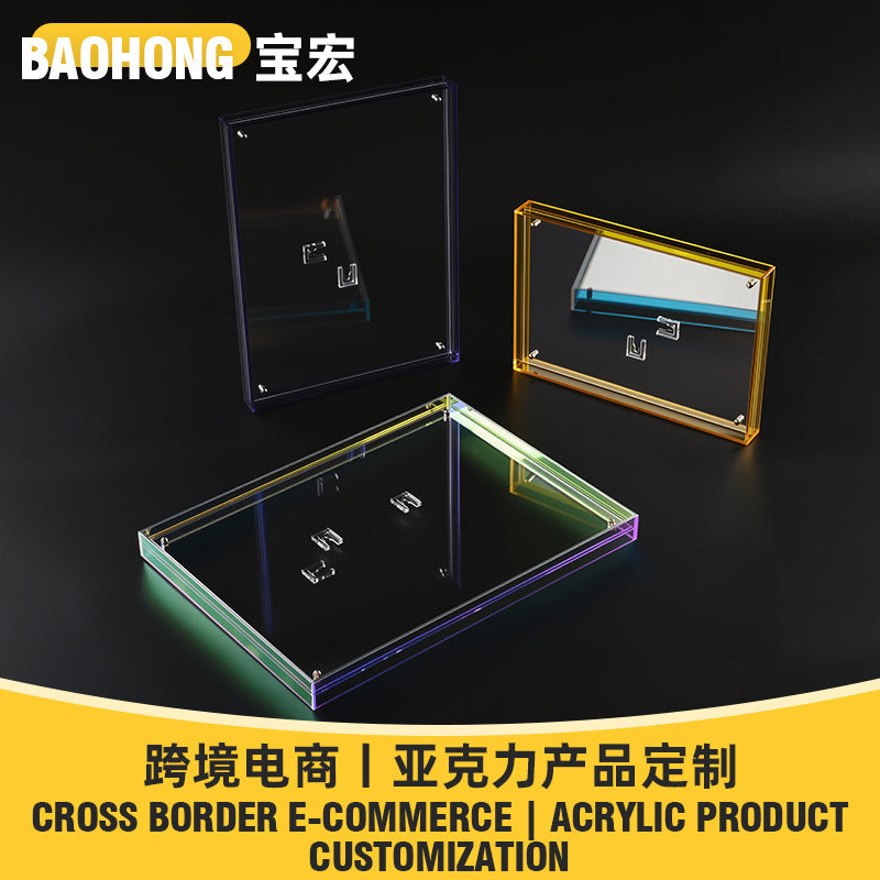 Acrylic Photo Frame Desktop Display Wall Mount Double-Sided Transparent Picture Frame for Posters and DIY Decor