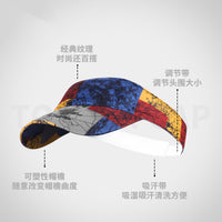 Men's Running Visor Hat UV Protection Sunshade Foldable Quick-Dry Tennis Cap