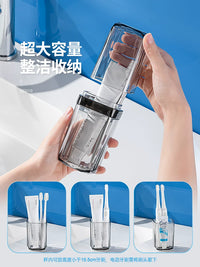 Portable Travel Wash Kit Toothbrush Toothpaste Storage Case Mouthwash Cup Set