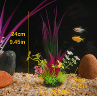Aquarium Plastic Plant Decorations for Fish Tank Landscaping