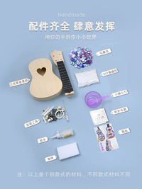 DIY Mosaic Ukulele Craft Kit for Kids - Educational Musical Instrument Assembly Toy