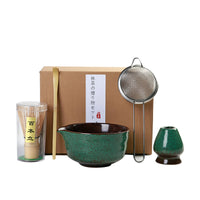 Japanese Style Ceramic Matcha Bowl Set with Whisk and Filter