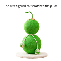 Pet Cat Scratching Post with Sisal Rope and Playful Vegetable Designs